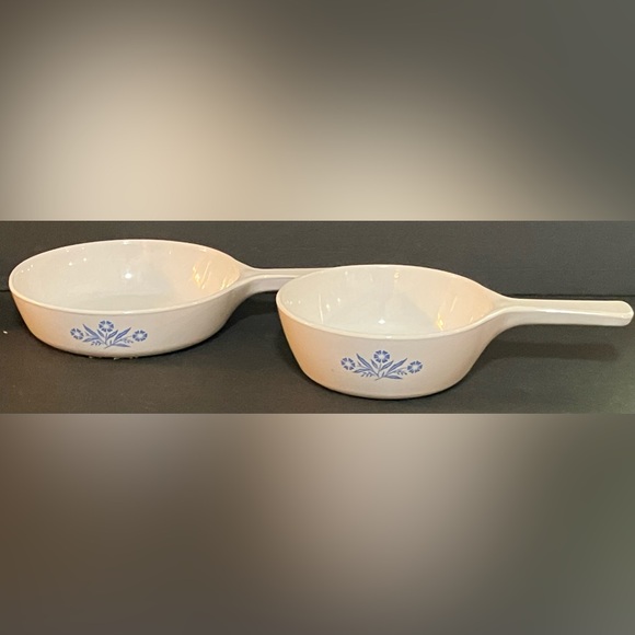 Vintage 2 Corningware Blue Cornflower P-83-B 6.5” Skillet/P-81-B 1 Pint Saucepan - Picture 2 of 11